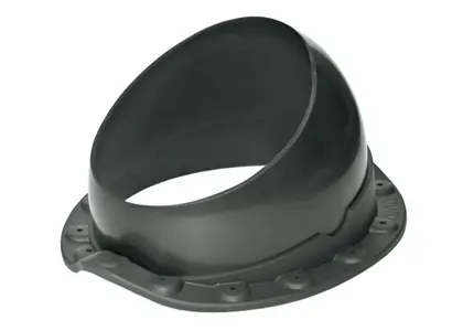 Проходной элемент KROVENT Base-VT Wave 125/150 (Черный) Проходной элемент KROVENT Base-VT Wave 125/150 (Черный)